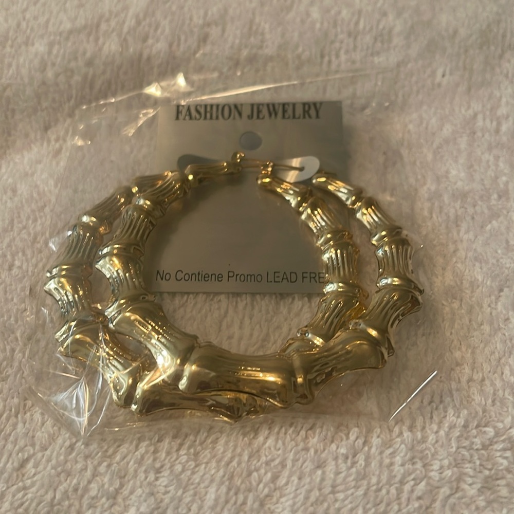 Gold Bamboo Earrings